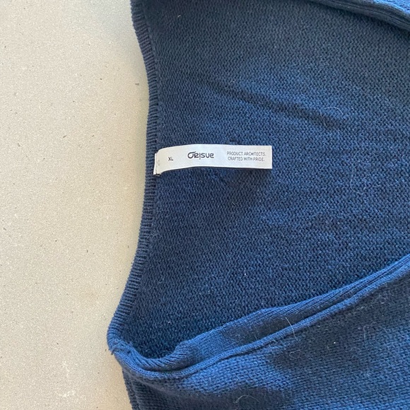 Blue and White Striped Cardigan - Picture 3 of 5